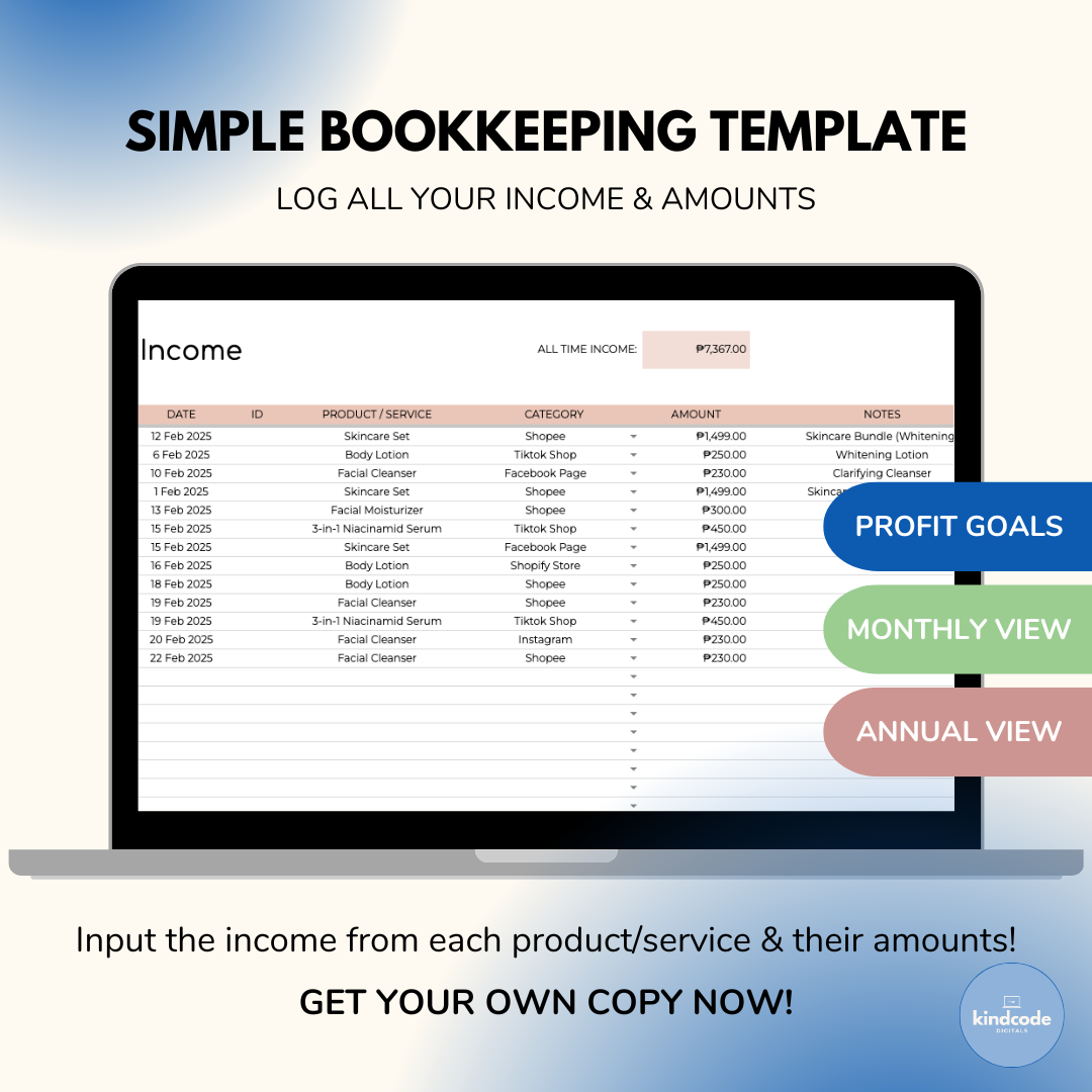 Simple Bookkeeping Template